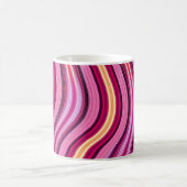 Mug Rétro purple wavy stripes pattern (Centre)