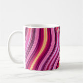 Mug Rétro purple wavy stripes pattern (Gauche)