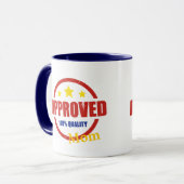 Mug Rétro Qualité Approuvée Maman (Devant gauche)