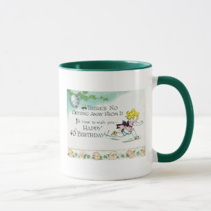 Mug Rétro quarantième anniversaire