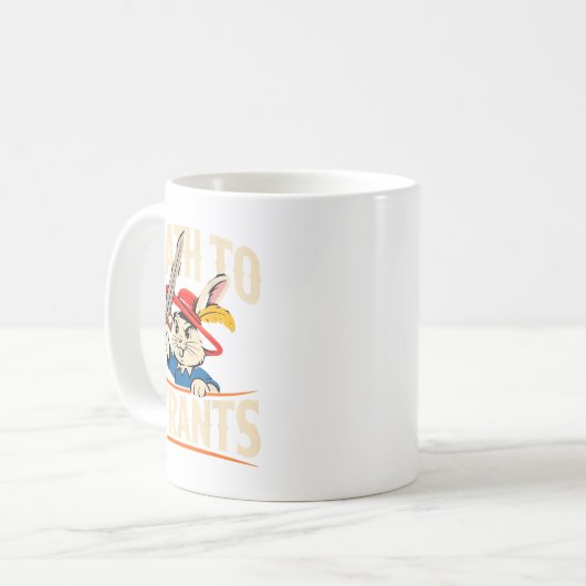 Mug Retro Rabbit Meme Death To Tyrants Funny (Devant gauche)