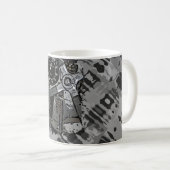 Mug Retro Racing - Gray Splatter (Devant droit)