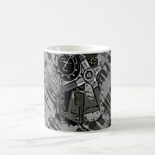 Mug Retro Racing - Gray Splatter