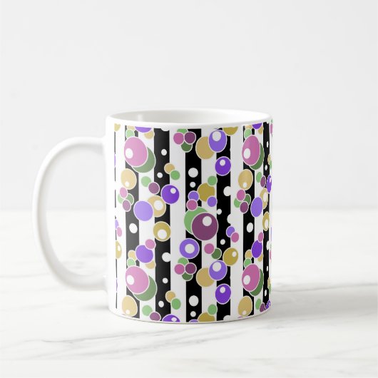 Mug Rétro, rayé et pois (Gauche)