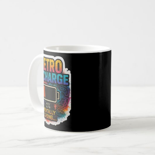 Mug “retro Recharge – Mentally Loading…”  (Devant gauche)