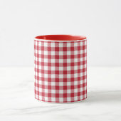 Mug Retro Red Picnic Check Farmhouse Design (Centre)
