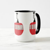 Mug Retro Red Ski Gondola Lift Personnalisé (Devant droit)