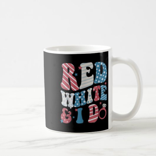 Mug Retro Red White And I Do 4th Of July Bachelorette  (Droite)