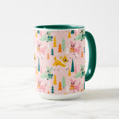 Mug Retro Reindeer Wonderland Motif de vacances (Devant droit)