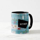 Mug Retro Retraité 1950s Moderne du milieu du siècle (Devant droit)