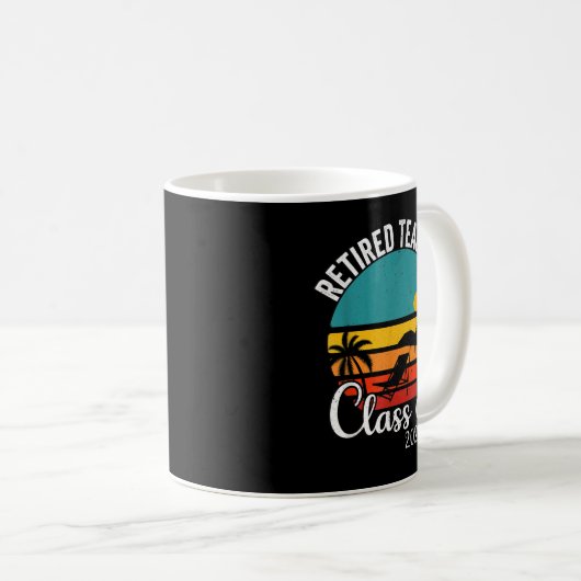 Mug Retro Retraité Enseignant Classe De 2023 Enseignem (Devant droit)