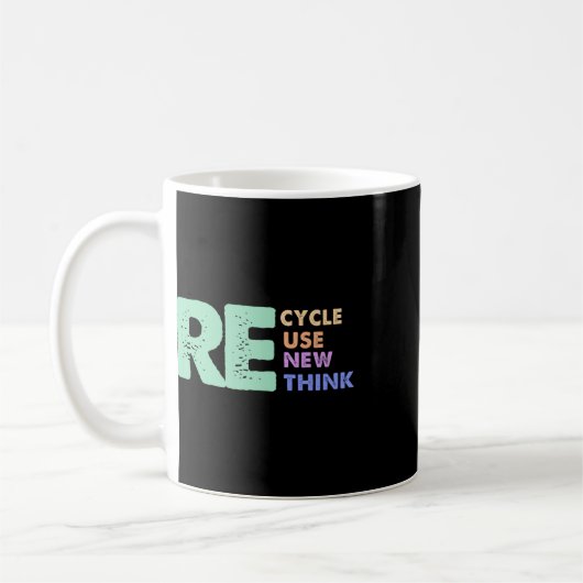 Mug Rétro Retro Remoe Mème Recycle Réutiliser Renouvel (Gauche)