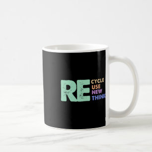 Mug Rétro Retro Remoe Mème Recycle Réutiliser Renouvel
