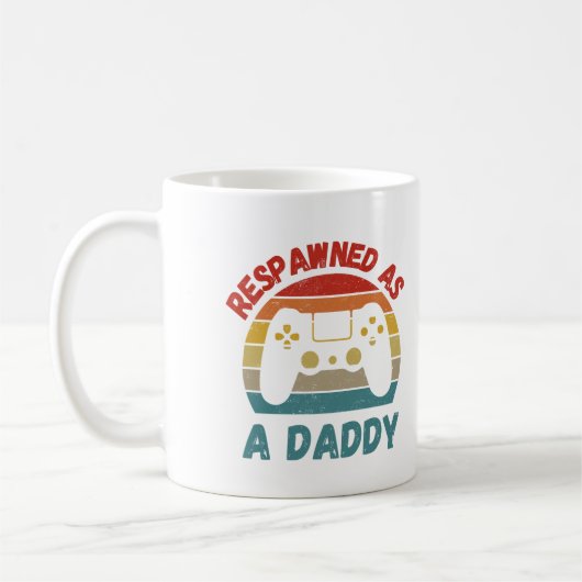 Mug Retro réveillé en tant que papa gamer New Dad Game (Gauche)