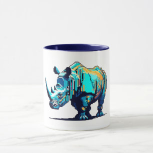 Mug Rétro Rhino Arène 8 Bits Pixel Art Geek