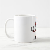 Mug Retro Robot Cartoon amusant Rouge et Argent AI Bot (Gauche)