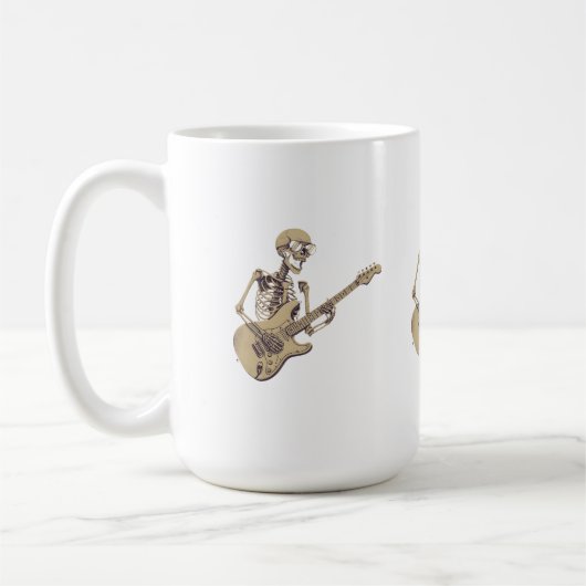 Mug Retro Rock Skeleton Guitar Graphic (Gauche)