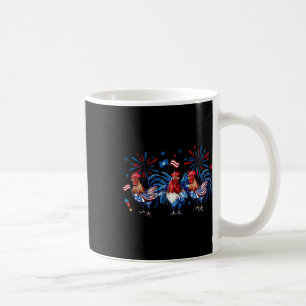 Mug Retro Rooster Patriotique Usa Poulets de ferme ani