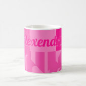 Mug Rétro rose chaud personnalisé (Centre)