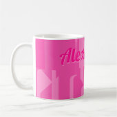 Mug Rétro rose chaud personnalisé (Gauche)