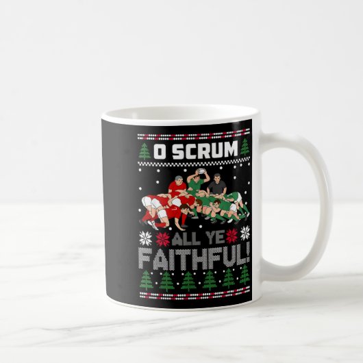 Mug Retro Rugby O Scrum All Ye Faithful Ugly Merry Chr (Droite)