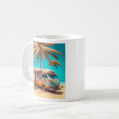 Mug Rétro RV et palmiers (Devant gauche)