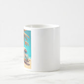 Mug Rétro RV et palmiers (Centre)