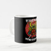 Mug Retro Samurai Helmet - Samurai Quote About Peace (Devant gauche)