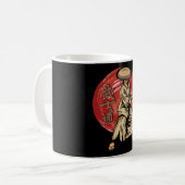 Mug Retro Samurai Warrior with Katana - Japanese (Devant gauche)