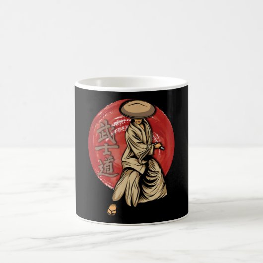 Mug Retro Samurai Warrior with Katana - Japanese (Centre)