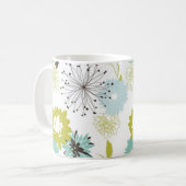 Mug Rétro sans couture floral (Devant gauche)
