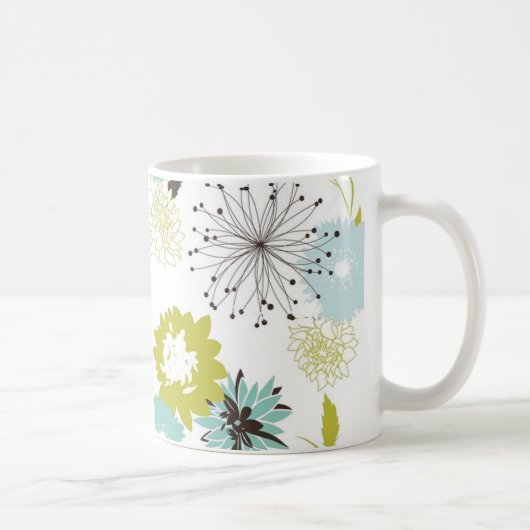 Mug Rétro sans couture floral (Droite)