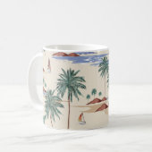 Mug Retro sans couture motif d'île tropicale à la lumi (Devant gauche)