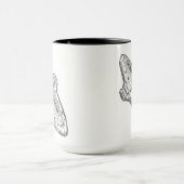 Mug Retro Sci Fi Spaceship Blueprint Art (Centre)