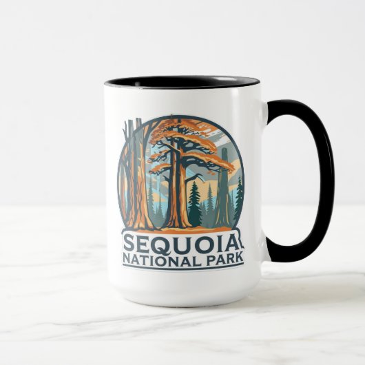 Mug retro Sequoia National Park Giant Sequoia Trees (Droite)
