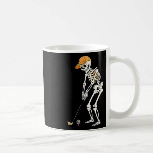 Mug Retro Skeleton Golf Halloween Golf Player F (Droite)
