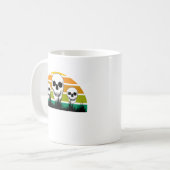 Mug Retro Skull Black Grass Ophiopogon Gothic Garden (Devant gauche)