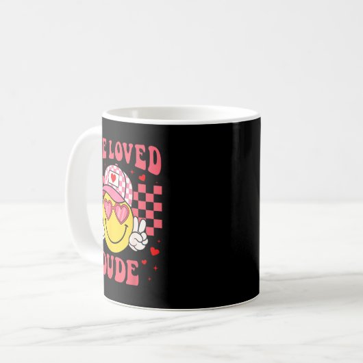 Mug Retro Smile Face One Loved Dude Valentines Day Men (Devant gauche)