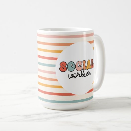 Mug Rétro Social Worker (Devant droit)