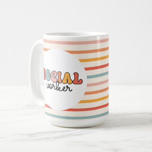 Mug Rétro Social Worker (Devant gauche)