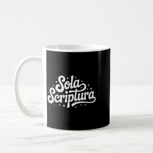 Mug Retro Sola Scriptura Reformed Christian Theology D (Gauche)