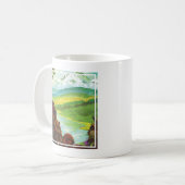 Mug Retro Space Travel Poster-Une mission de science d (Devant gauche)