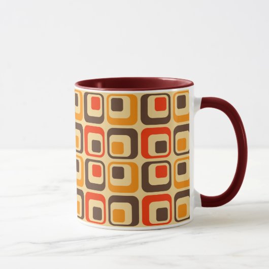 Mug Rétro Squares Pattern (Droite)