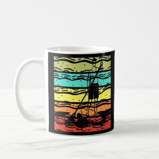 Mug Retro Stand Up Paddleboard Paddleboarder Outdoo (Gauche)