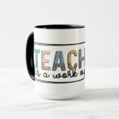 Mug Retro Style Teacher (Devant gauche)