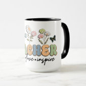 Mug Retro Style Teacher (Devant droit)