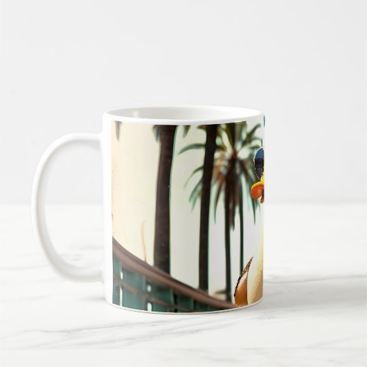 Mug Retro Summer Funny Roller Duck (Gauche)