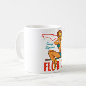 Mug Rétro "Sunny Exposure Floride" Pin-Up (Devant gauche)