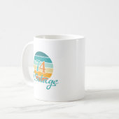 Mug Retro Sunset 74 Vintage en détresse (Devant gauche)