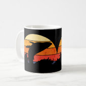 Mug Retro Sunset Baleine à baleine à bosse (Devant gauche)
